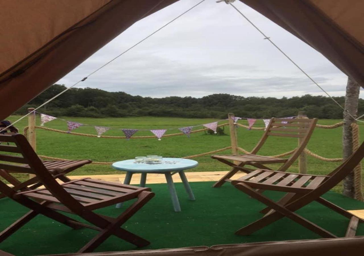 French Fields Luxury Glamping Original Mongolian Yurt Hotel Le-Vieux-Cerier ภายนอก รูปภาพ